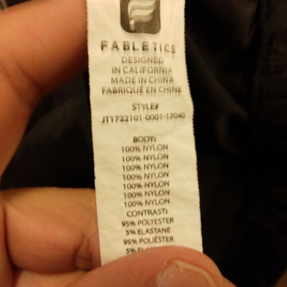 Fabletics Ziva jacket womens M Medium black nylon 1/4 zip mock neck long sleeve - Picture 7 of 8